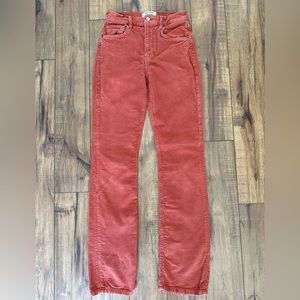 Reformation Peyton high rise bootcut corduroy pants Sz 26 Inseam 31